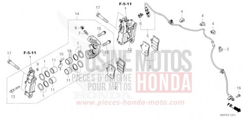 VORDERRAD-BREMSSATTEL (CB500FAN/P) CB500FAN de 2022